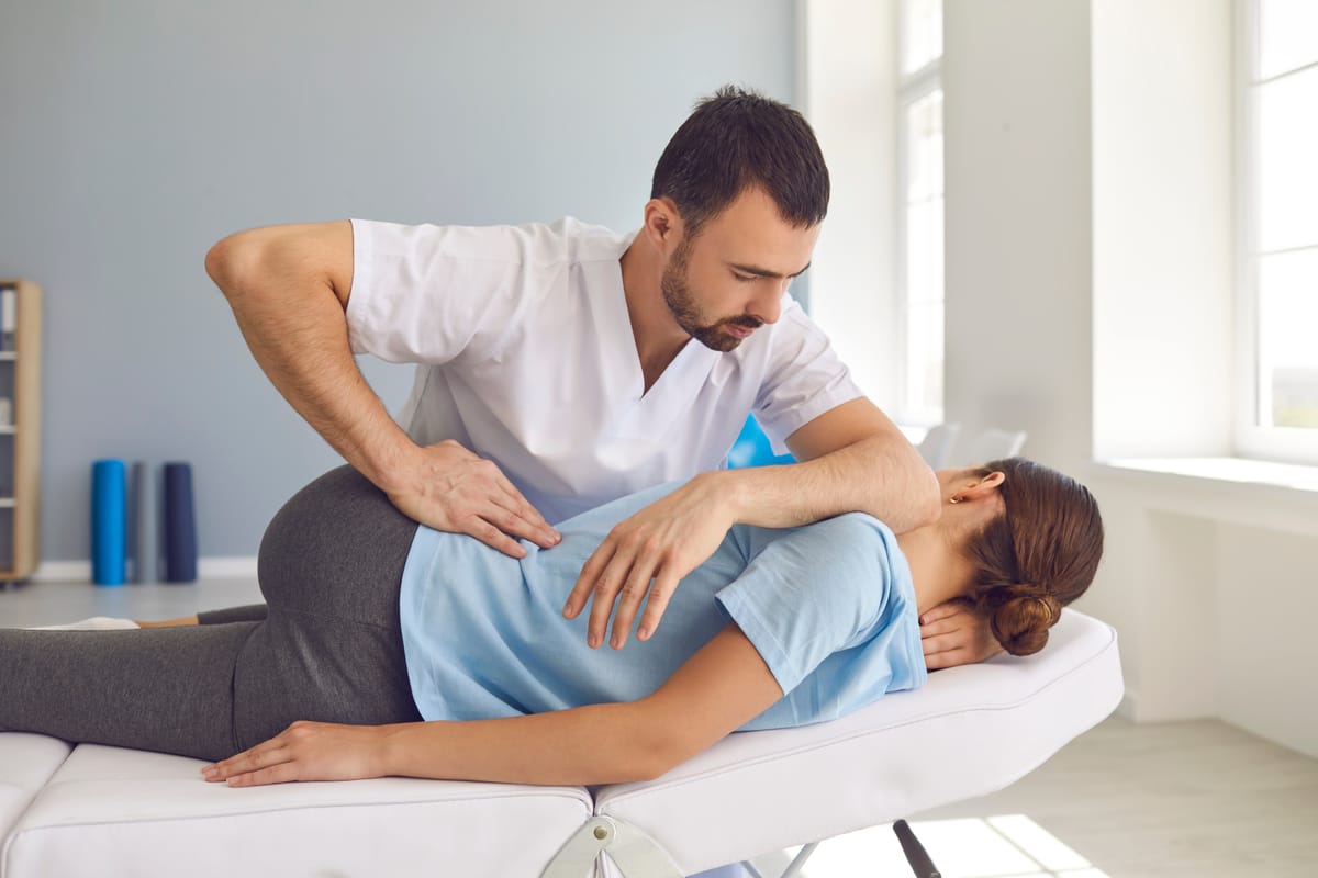 Gentle chiropractic adjustment to improve joint mobility